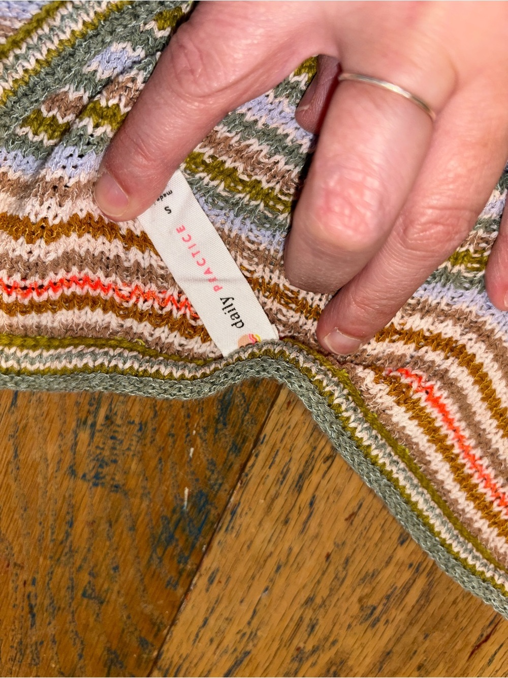DAILY PRACTICE Anthropologie Multicolor Striped Knit Top Size S - Picture 8 of 10